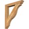 Ekena Millwork Funston Traditional Rough Sawn Bracket w/ Offset Brace, Western Red Cedar, 6"W x 36"D x 40"H BKT0604X36X40FST01RWR - alternate 1